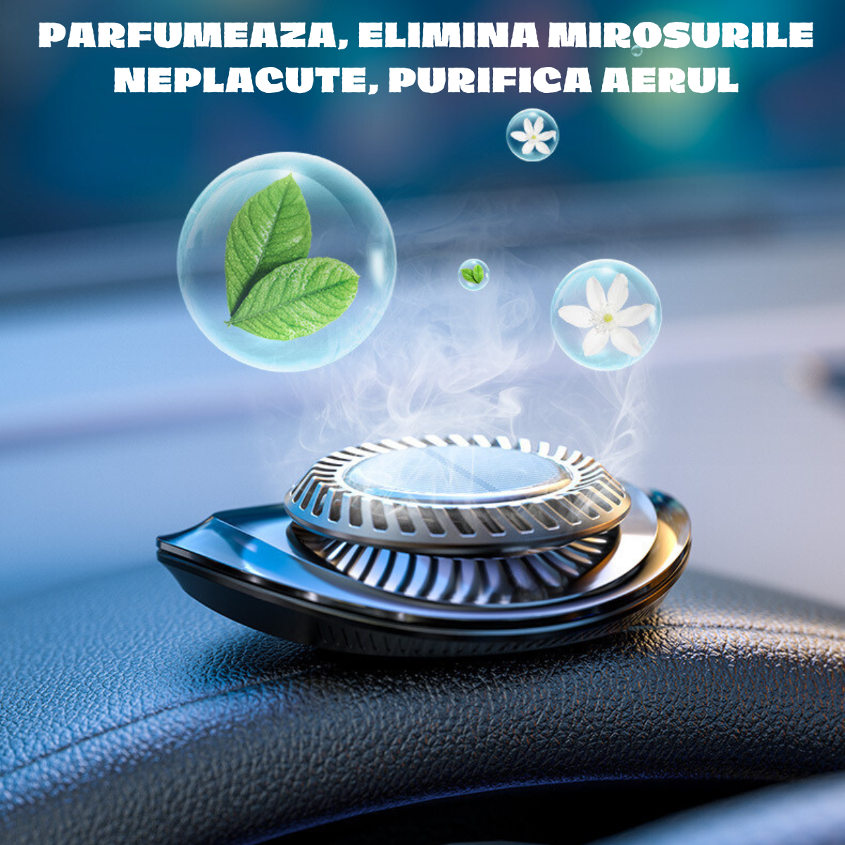 Odorizant Auto Aromatherapy, Suport Numar Telefon, Incarare Solara