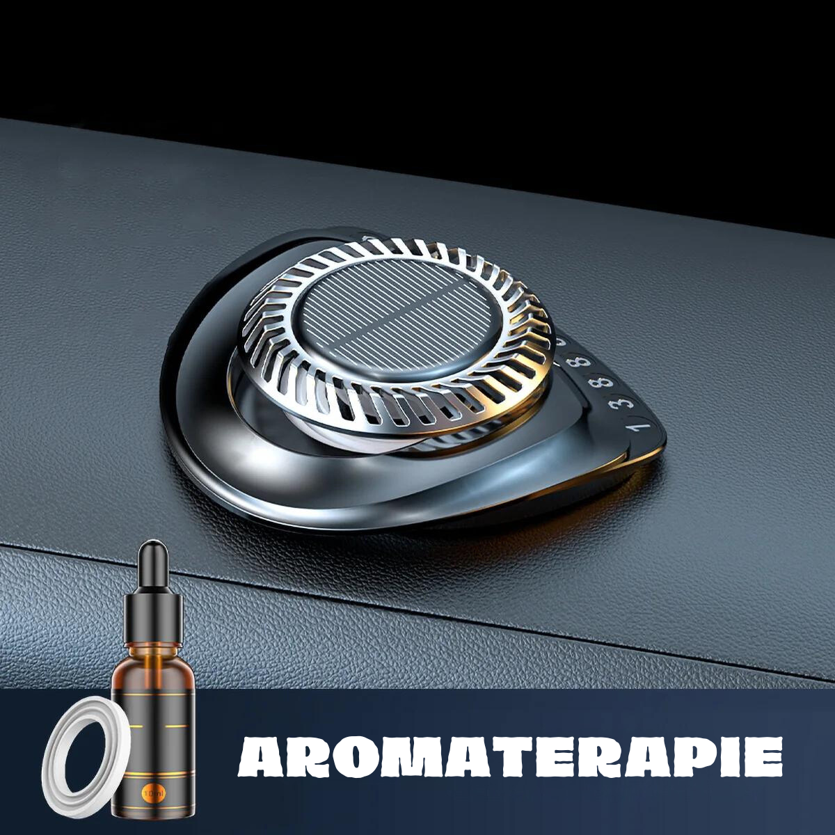 Odorizant Auto Aromatherapy, Suport Numar Telefon, Incarare Solara