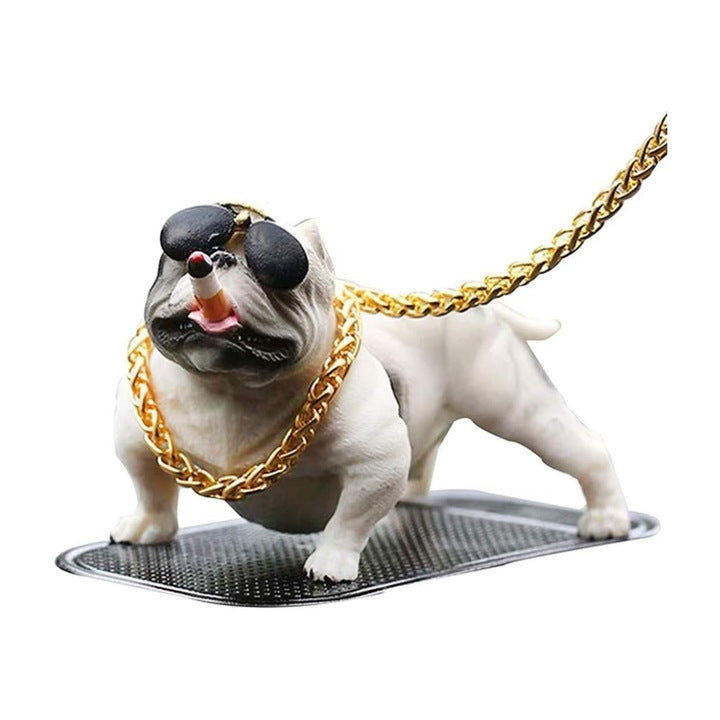 Figurina Decorativa, Pitbull, Ornamente Auto, Prindere pe Bord, Suprafata Antialunecare Inclusa, Usor de Montat