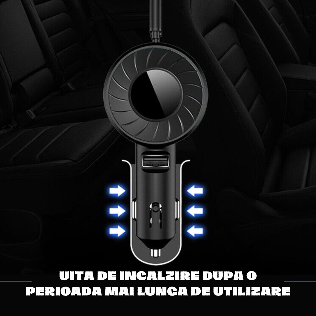Incarcator auto, Cablu Retractabil, USB Type C / Lightning / Micro USB, 21W, 5V, 1 X USB Port