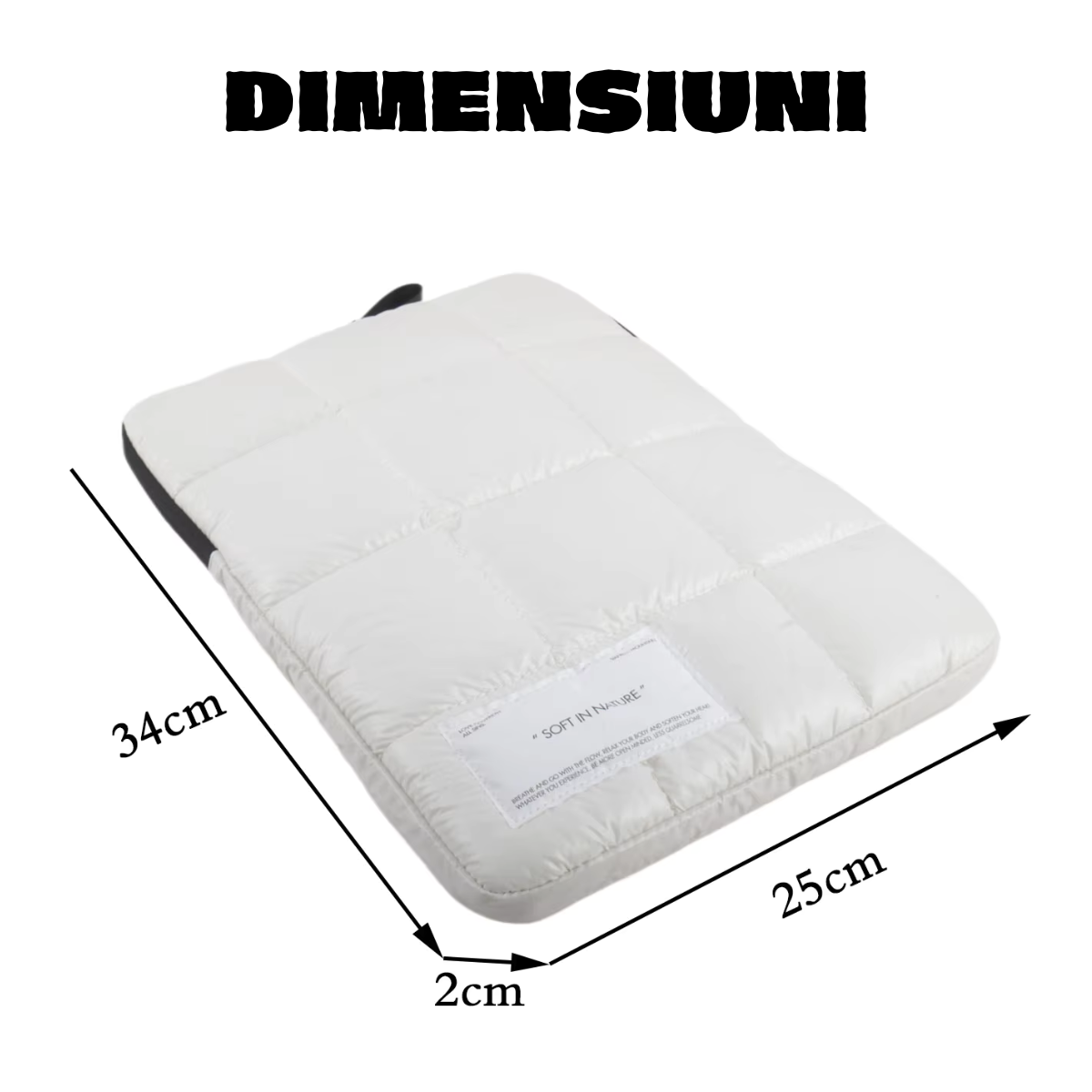 Husa Laptop 13-14 inch, compatibila cu MacBook Air, MacBook Pro, Material Pufos, 25 x 35 cm